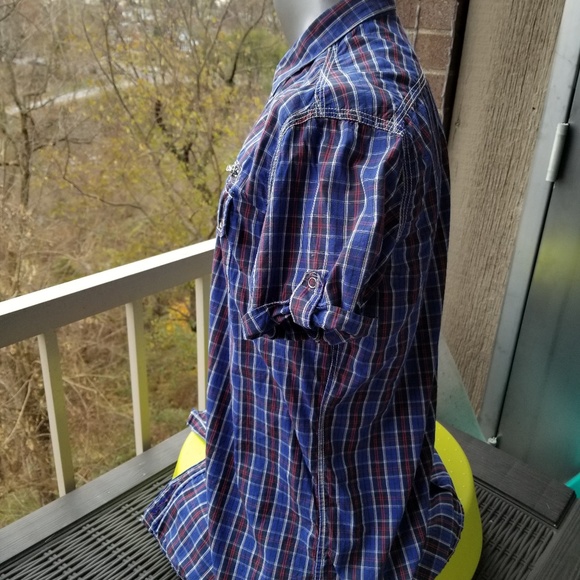 Ben Sherman Plaid Buttondown Short Sleeve - Picture 3 of 8